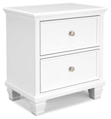 Fortman White Nightstand - Ornate Home