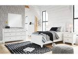 Fortman White Queen Panel 5-Piece Bedroom Set - Ornate Home