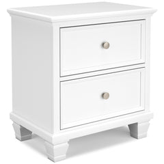 Fortman White Queen Panel 6-Piece Bedroom Set w/ 2 Nightstands - Ornate Home