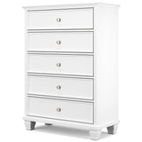 Fortman White Queen Panel 6-Piece Bedroom Set w/ 2 Nightstands - Ornate Home
