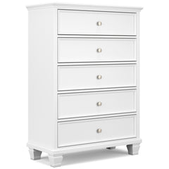 Fortman White Queen Panel 6-Piece Bedroom Set w/ 2 Nightstands - Ornate Home
