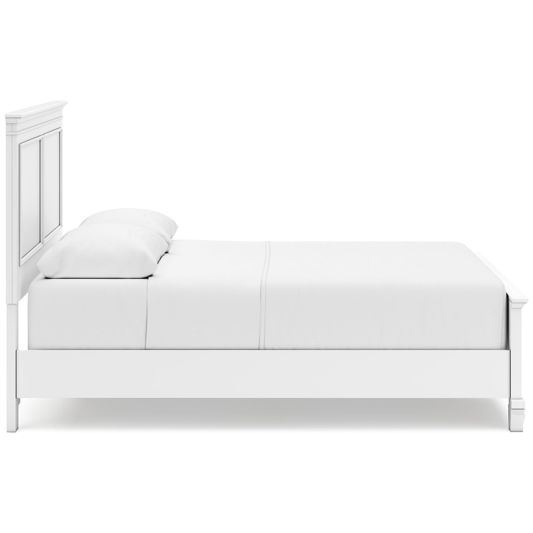 Fortman White Queen Panel 6-Piece Bedroom Set w/ 2 Nightstands - Ornate Home
