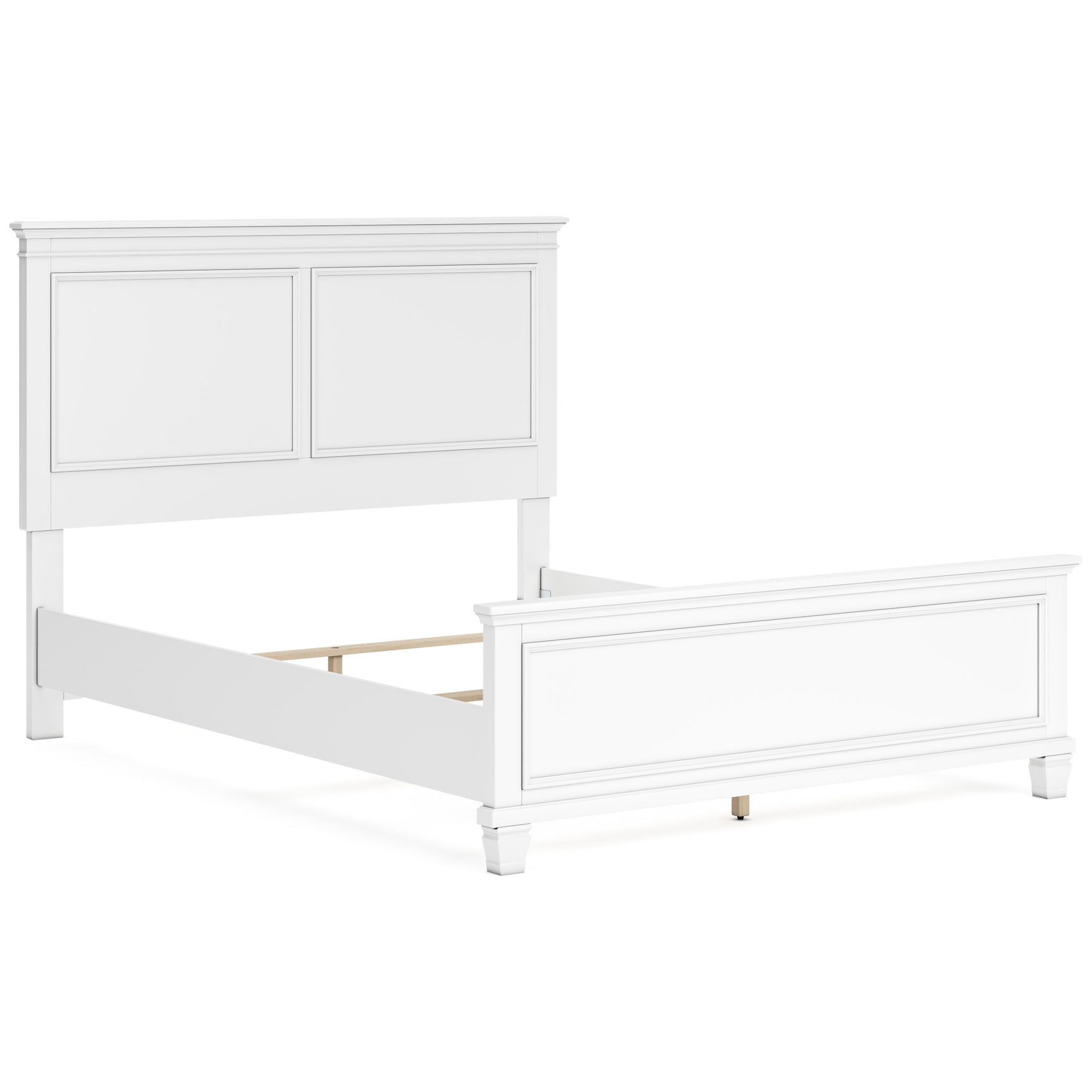 Fortman White Queen Panel 6-Piece Bedroom Set w/ 2 Nightstands - Ornate Home