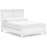 Fortman White Queen Panel 6-Piece Bedroom Set w/ 2 Nightstands - Ornate Home