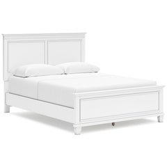 Fortman White Queen Panel 6-Piece Bedroom Set w/ 2 Nightstands - Ornate Home