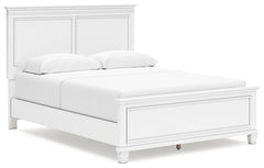 Fortman White Queen Panel Bed & Dresser & Mirror - Ornate Home