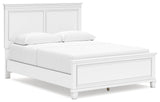 Fortman White Queen Panel Bed, Dresser, Mirror and 2 Nightstands (Online Special Price) - Ornate Home
