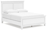 Fortman White Queen Panel Bedroom Set with Dresser, Mirror and Nightstand - Ornate Home