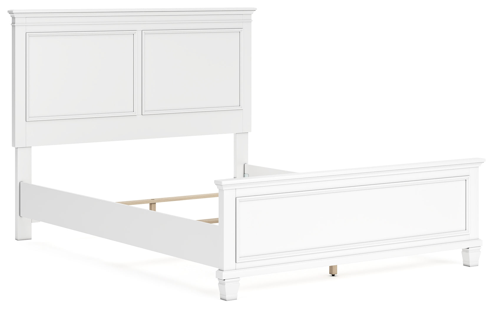 Fortman White Queen Panel Bedroom Set with Dresser, Mirror and Nightstand - Ornate Home