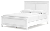 Fortman White Queen Panel Bedroom Set with Dresser, Mirror and Nightstand - Ornate Home