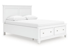 Fortman White Queen Panel Storage Bed (Online Special Price) - Ornate Home