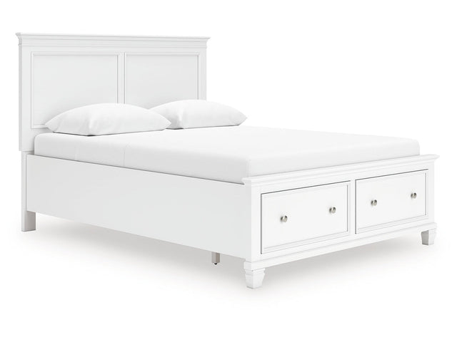 Fortman White Queen Panel Storage Bed (Online Special Price) - Ornate Home