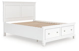 Fortman White Queen Panel Storage Bed (Online Special Price) - Ornate Home
