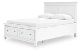Fortman White Queen Panel Storage Bed (Online Special Price) - Ornate Home