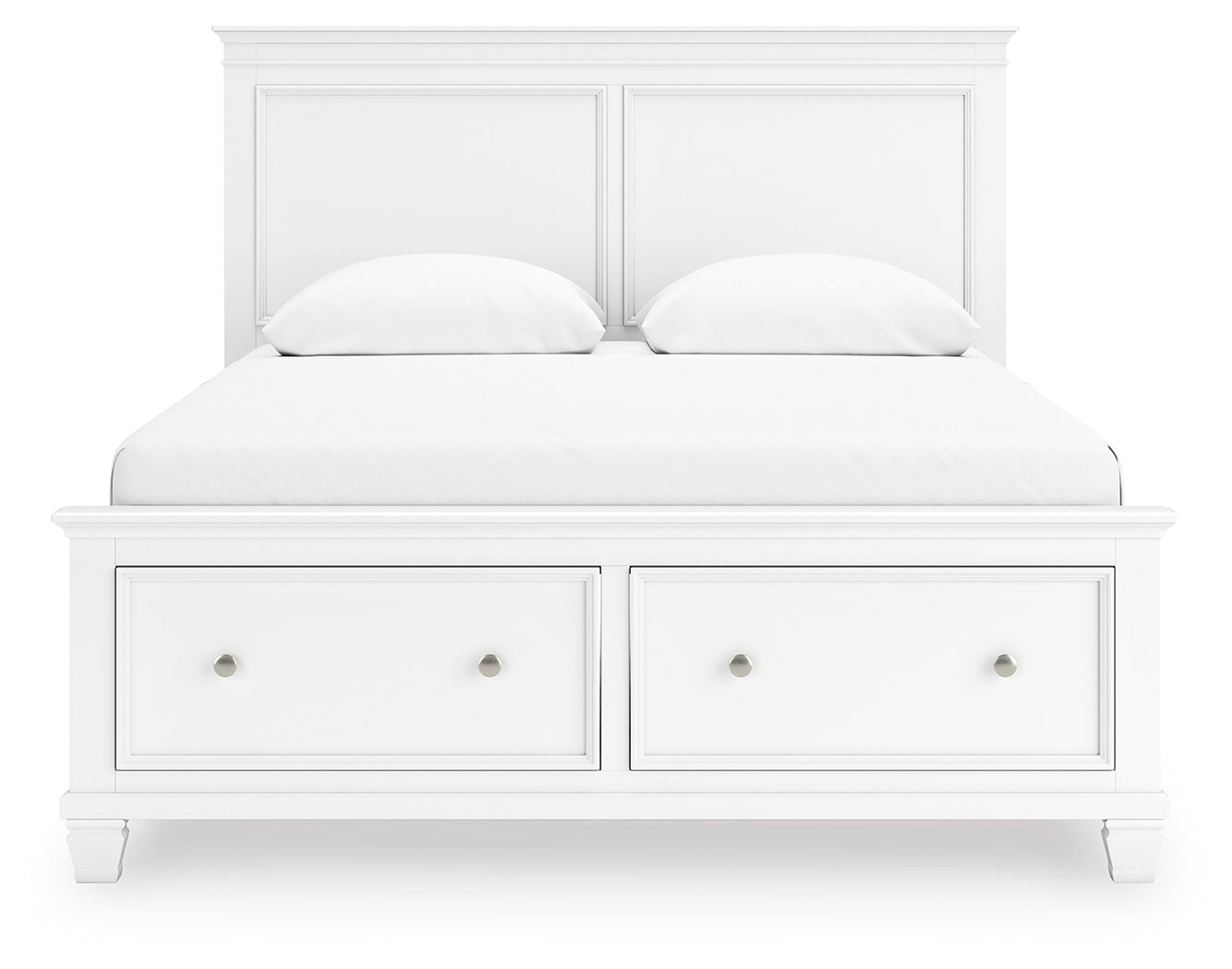 Fortman White Queen Panel Storage Bed - Ornate Home