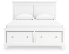 Fortman White Queen Panel Storage Bed - Ornate Home