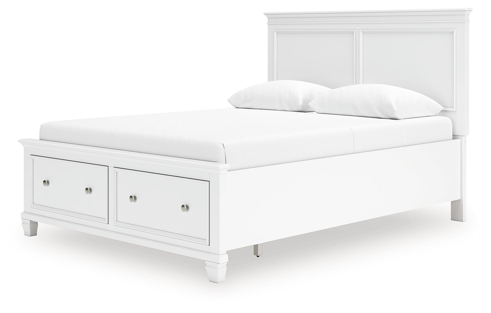 Fortman White Queen Panel Storage Bed - Ornate Home