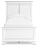 Fortman White Twin Panel 4-Piece Bedroom Set (Online Special Price) - Ornate Home