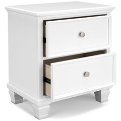 Fortman White Twin Panel 5-Piece Bedroom Set - Ornate Home