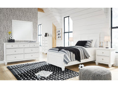 Fortman White Twin Panel 4-Piece Bedroom Set - Ornate Home