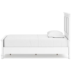 Fortman White Twin Panel 5-Piece Bedroom Set - Ornate Home