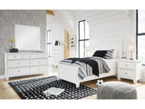 Fortman White Twin Panel 6-Piece Bedroom Set w/ 2 Nightstands (Online Special Price) - Ornate Home