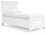 Fortman White Twin Panel Storage Bed (Online Special Price) - Ornate Home