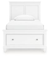 Fortman White Twin Panel Storage Bed (Online Special Price) - Ornate Home