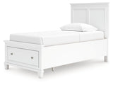 Fortman White Twin Panel Storage Bed (Online Special Price) - Ornate Home