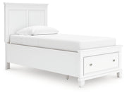 Fortman White Twin Panel Storage Bed - Ornate Home
