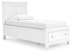 Fortman White Twin Panel Storage Bed - Ornate Home