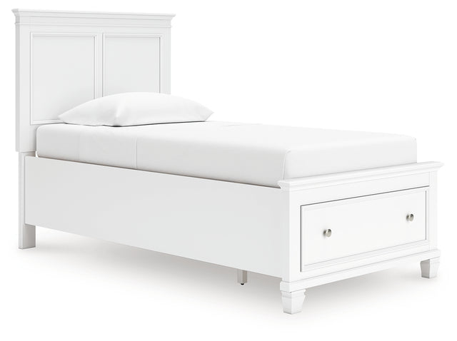 Fortman White Twin Panel Storage Bed - Ornate Home