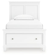Fortman White Twin Panel Storage Bed - Ornate Home