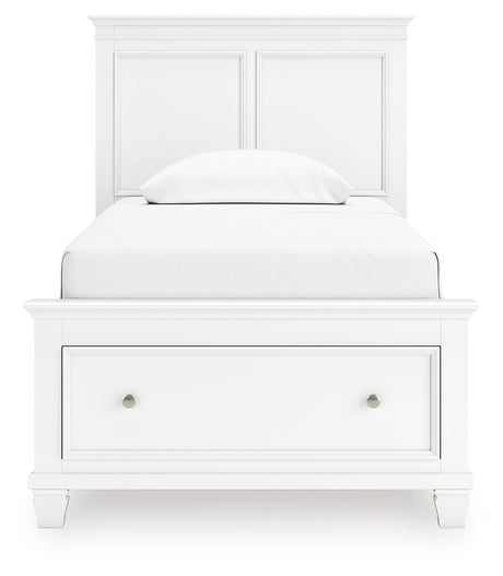Fortman White Twin Panel Storage Bed - Ornate Home