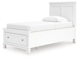 Fortman White Twin Panel Storage Bed - Ornate Home