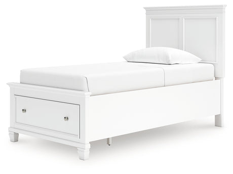 Fortman White Twin Panel Storage Bed - Ornate Home