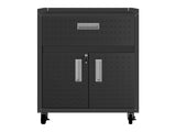 Fortress 31.5" Mobile Garage Cabinet with Drawer and Shelves in Charcoal Grey - Ornate Home