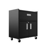 Fortress 31.5" Mobile Garage Cabinet with Drawer and Shelves in Charcoal Grey - Ornate Home