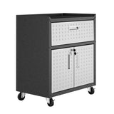 Fortress 31.5" Mobile Garage Cabinet with Drawer and Shelves in Grey - Ornate Home