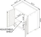 Fortress 31.5" Mobile Garage Cabinet with Shelves in Charcoal Grey - Ornate Home