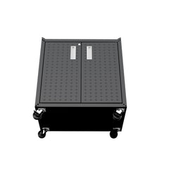 Fortress 31.5" Mobile Garage Cabinet with Shelves in Charcoal Grey - Ornate Home
