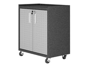 Fortress 31.5" Mobile Garage Cabinet with Shelves in Grey - Ornate Home