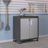 Fortress 31.5" Mobile Garage Cabinet with Shelves in Grey - Ornate Home