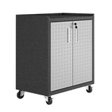 Fortress 31.5" Mobile Garage Cabinet with Shelves in Grey - Ornate Home