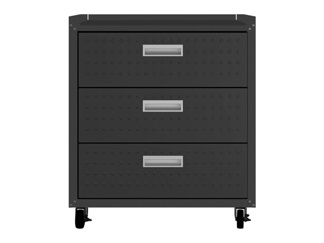 Fortress 31.5" Mobile Garage Chest with Drawers in Charcoal Grey - Ornate Home