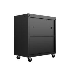 Fortress 31.5" Mobile Garage Chest with Drawers in Charcoal Grey - Ornate Home