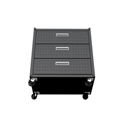 Fortress 31.5" Mobile Garage Chest with Drawers in Charcoal Grey - Ornate Home
