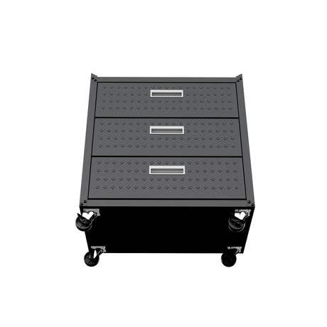 Fortress 31.5" Mobile Garage Chest with Drawers in Charcoal Grey - Ornate Home