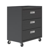 Fortress 31.5" Mobile Garage Chest with Drawers in Charcoal Grey - Ornate Home