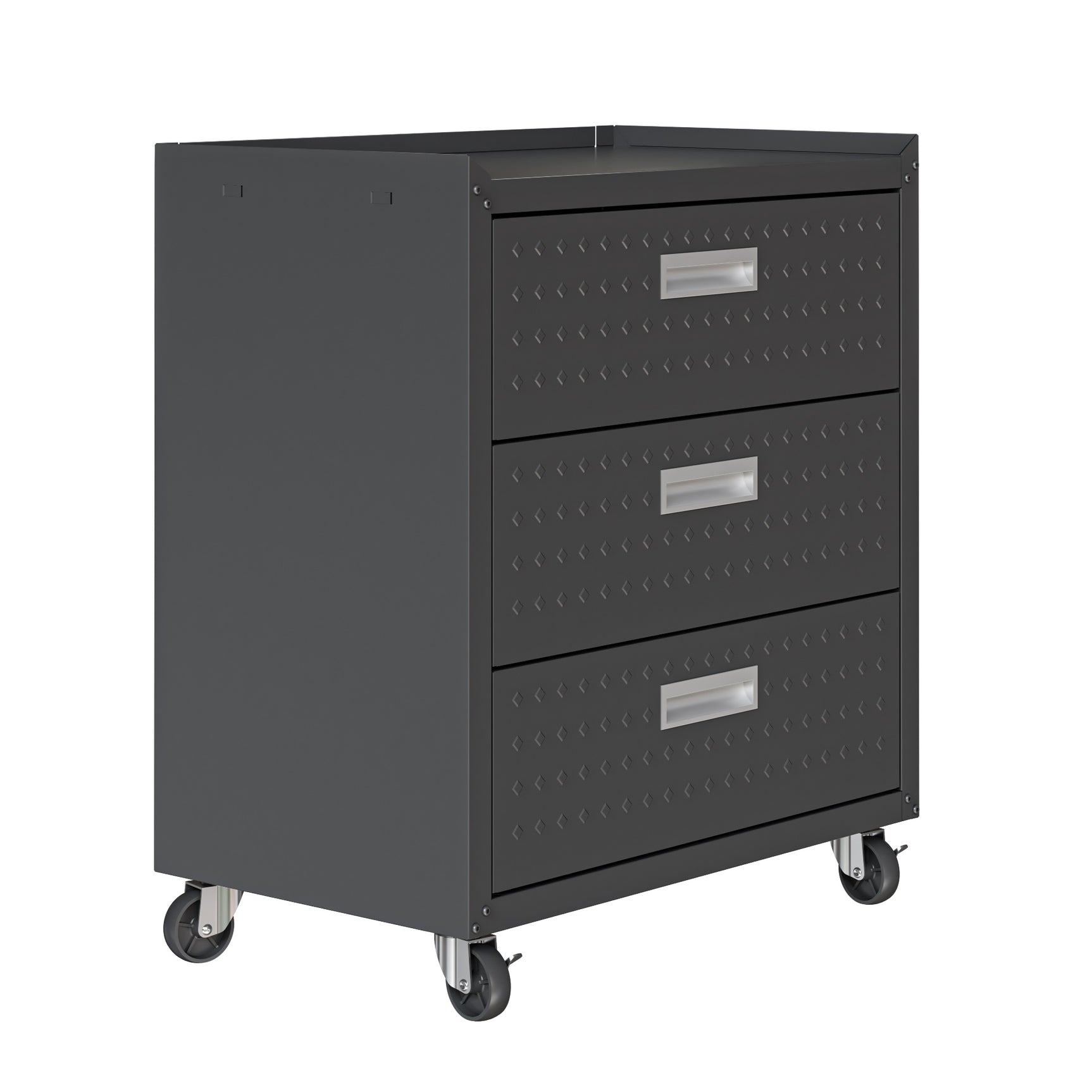 Fortress 31.5" Mobile Garage Chest with Drawers in Charcoal Grey - Ornate Home
